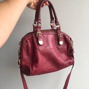 Burgundy red Vince Camuto leather purse